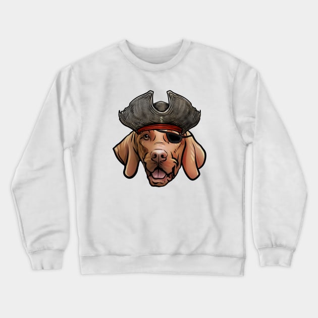 Vizsla Pirate Crewneck Sweatshirt by whyitsme